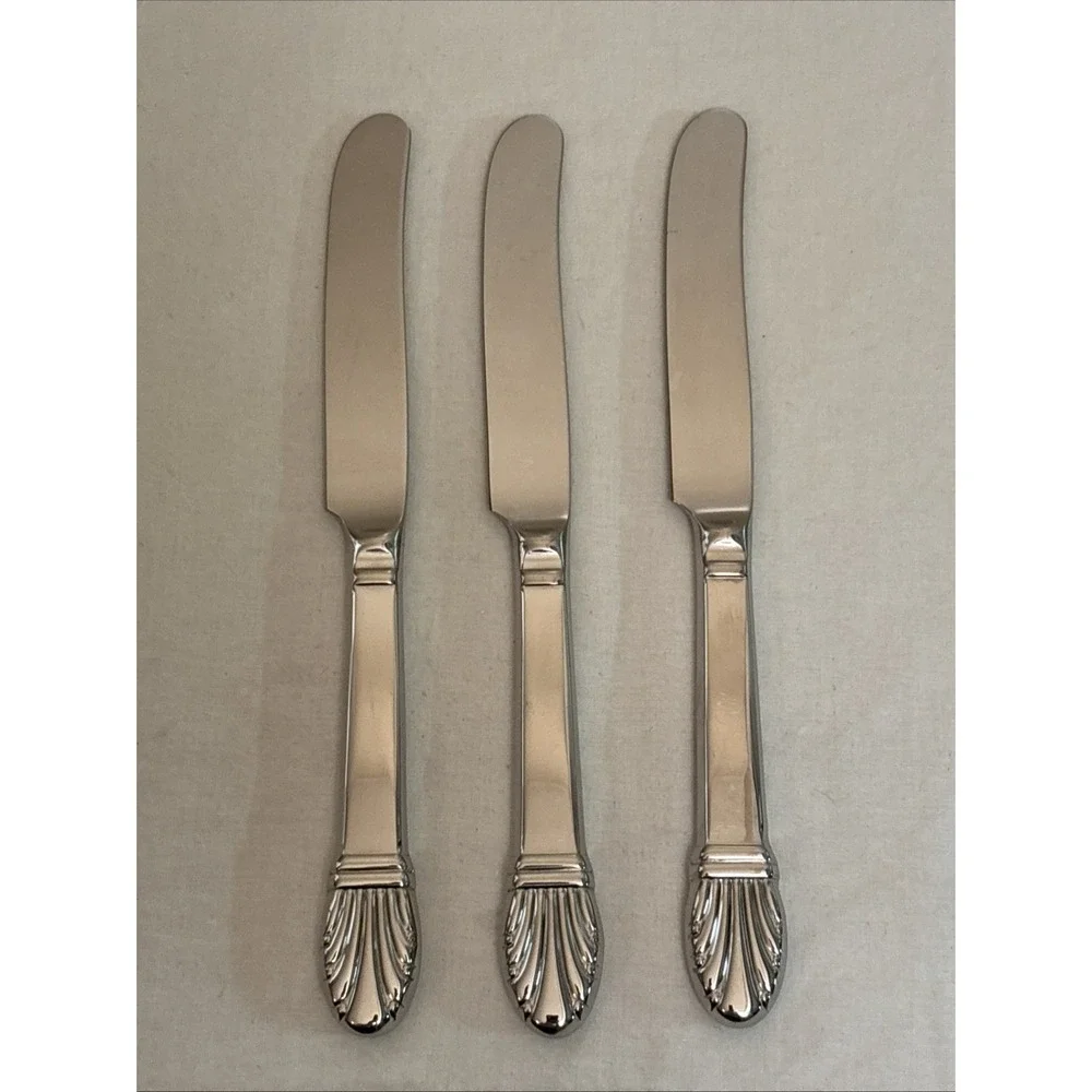 Gorham Adria Glossy Dinner Knives French Hollow 18/8 Stainless Japan 9 1/4